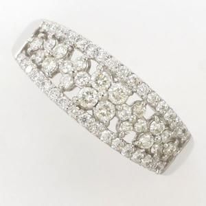 LuxUness PT900 Platinum Diamond Ring 16 Metal Ring